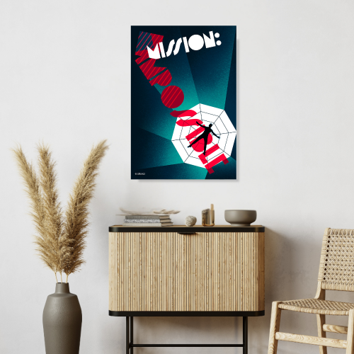 Mission Impossible Movie Poster Frame Film Series Art work Framed Posters Hollywood Movies Canvas Painting Photo Frames For Wall Decor Living Room Bedroom  Study Room Restraunt Cafe Office & Home Decoration