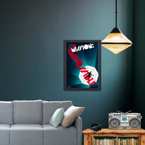 Mission Impossible Movie Poster Frame Film Series Art work Framed Posters Hollywood Movies Canvas Painting Photo Frames For Wall Decor Living Room Bedroom  Study Room Restraunt Cafe Office & Home Decoration
