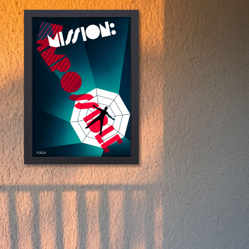 Mission Impossible Movie Poster Frame Film Series Art work Framed Posters Hollywood Movies Canvas Painting Photo Frames For Wall Decor Living Room Bedroom  Study Room Restraunt Cafe Office & Home Decoration