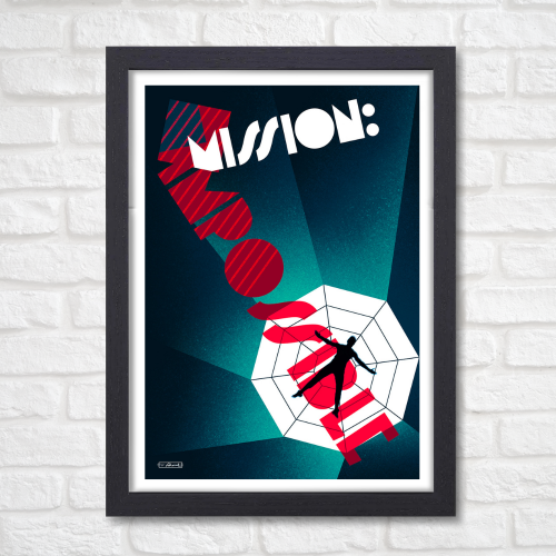 Mission Impossible Movie Poster Frame Film Series Art work Framed Posters Hollywood Movies Canvas Painting Photo Frames For Wall Decor Living Room Bedroom  Study Room Restraunt Cafe Office & Home Decoration