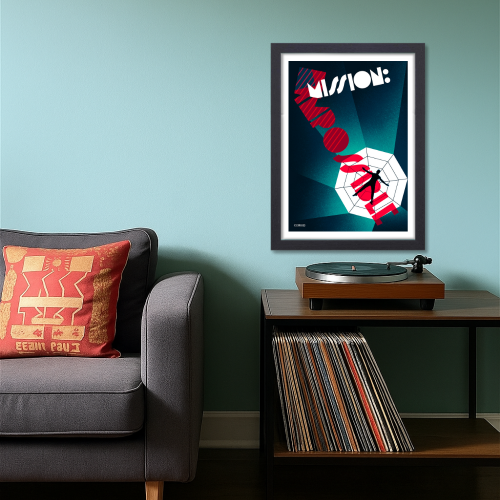 Mission Impossible Movie Poster Frame Film Series Art work Framed Posters Hollywood Movies Canvas Painting Photo Frames For Wall Decor Living Room Bedroom  Study Room Restraunt Cafe Office & Home Decoration