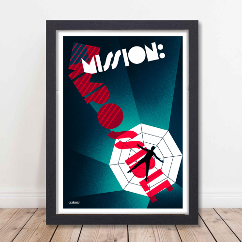 Mission Impossible Movie Poster Frame Film Series Art work Framed Posters Hollywood Movies Canvas Painting Photo Frames For Wall Decor Living Room Bedroom  Study Room Restraunt Cafe Office & Home Decoration