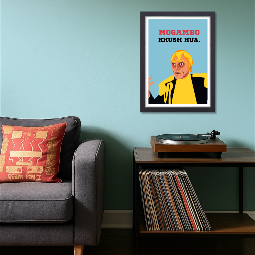 Bollywood Movie Mr. India Poster Frame Classic Movies Mogambo Khush Hua Framed Posters Artwork Canvas Painting Photo Frames Poster For Wall Decor Restraunt Cafe Bedroom Living Room Decoration Home Office, mr. india poster, mr. india movie poster, mogambo khush hua movie, mogambo khush hua poster, mogambo khush hua picture, mogambo khush hua photo, mogambo khush hua picture hindi, mogambo poster, mogambo movie poster, mogambo photo, mogambo picture, mogambo images, mogambo pic