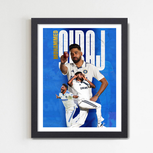 Mohammed Siraj Framed Poster –Cricketers Posters for Wall, Cricketers Photo Frame for turf, sports room decoration, Cricketer Mohammed Siraj Framed Poster Rohit Sharma Virat Kohli dhoni poster frame For wall decor Home Wall room office living building hall bedroom hostel Boys wall photo Motivational quote Jersey Bat Helmet Ball, Virat Kohli Virat Kohli RCB Kohli poster Virat Kohli photo Virat Kohli fan art Virat Kohli image Virat Kohli wallpaper Virat Kohli jersey Virat Kohli framed poster
