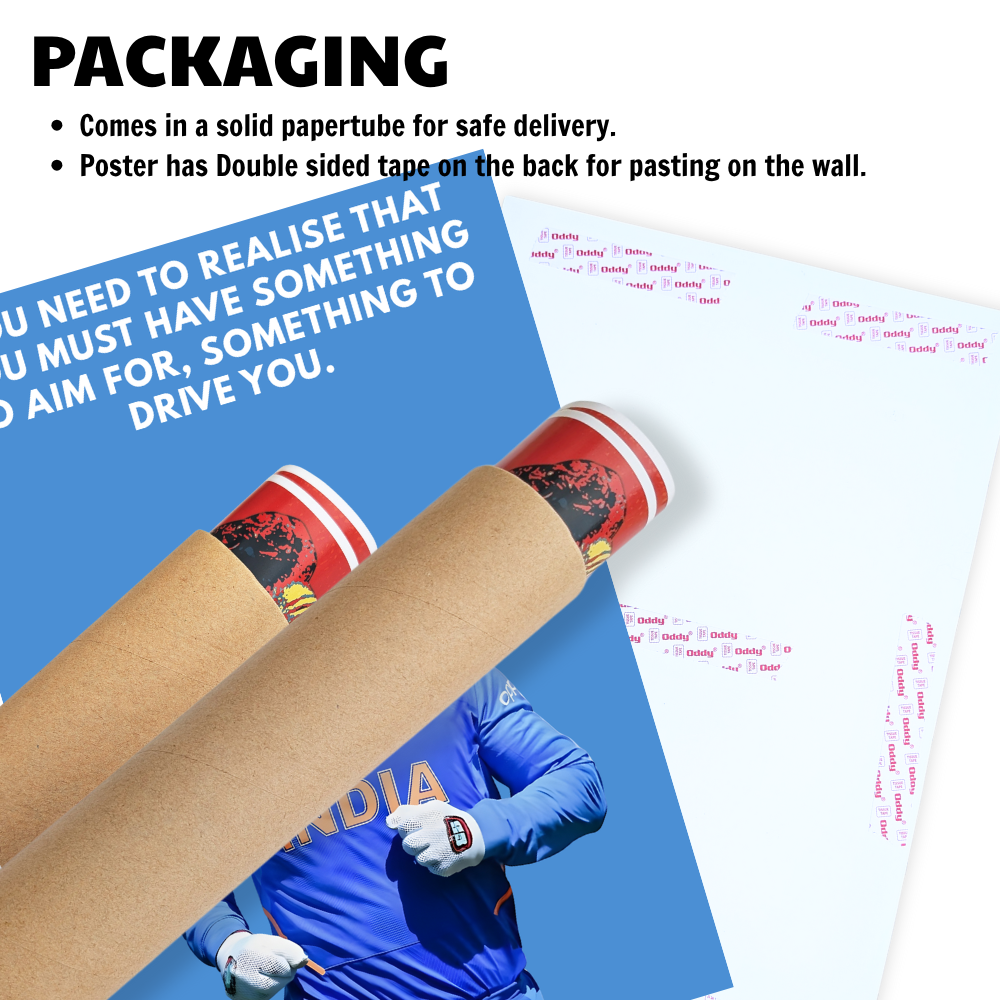 MS Dhoni Posters Mahi Wall Poster With Mahendra Singh Dhoni Motivational Quotes |  For Room Wall Decoration, Living Room Bedroom Boys Gift Fan| Cricket Lover Cricketers Wall Decor Painting with framed without frame frames