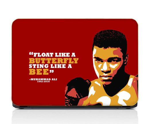 Muhammad Ali Professional boxer  Motivational Quote Red Color Waterproof Lapopskin