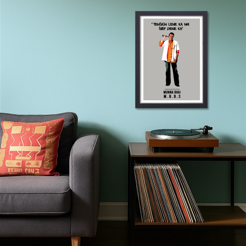 Munna Bhai MBBS Sanjay Dutt Movie Frame Poster Bollywood Movie Quote Framed Posters Wall Art Canvas Painting Photo Frames For Wall Decor Bedroom Living Room Decoration Home Office Hostel Rooms, munna bhai mbbs poster, munna bhai mbbs poster hd images, munna bhai mbbs movie poster, munna bhai poster, lage raho munna bhai poster, sanjay dutt poster, bollywood movies poster, bollywood movies poster hd, bollywood movies poster images, bollywood movies, bollywood movies poster, bollywood movies poster hd