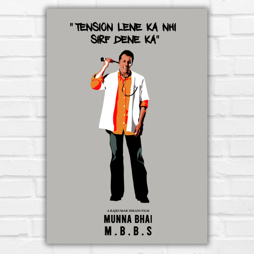 Munna Bhai MBBS Sanjay Dutt Movie Frame Poster Bollywood Movie Quote Framed Posters Wall Art Canvas Painting Photo Frames For Wall Decor Bedroom Living Room Decoration Home Office Hostel Rooms, munna bhai mbbs poster, munna bhai mbbs poster hd images, munna bhai mbbs movie poster, munna bhai poster, lage raho munna bhai poster, sanjay dutt poster, bollywood movies poster, bollywood movies poster hd, bollywood movies poster images, bollywood movies, bollywood movies poster, bollywood movies poster hd