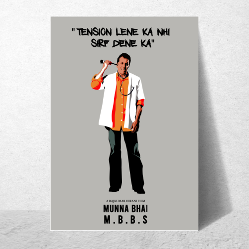 Munna Bhai MBBS Sanjay Dutt Movie Frame Poster Bollywood Movie Quote Framed Posters Wall Art Canvas Painting Photo Frames For Wall Decor Bedroom Living Room Decoration Home Office Hostel Rooms, munna bhai mbbs poster, munna bhai mbbs poster hd images, munna bhai mbbs movie poster, munna bhai poster, lage raho munna bhai poster, sanjay dutt poster, bollywood movies poster, bollywood movies poster hd, bollywood movies poster images, bollywood movies, bollywood movies poster, bollywood movies poster hd
