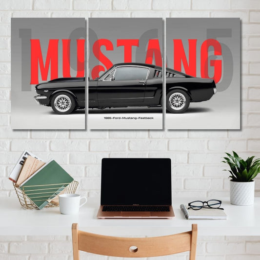 Ford Mustang car split poster