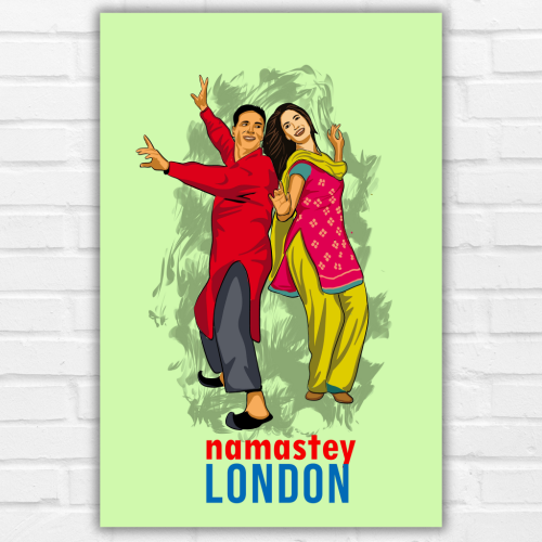 Namastey London Movie Poster Frame Bollywood Movies Framed Posters Dialouges Artwork Canvas Painting Photo Frames for wall Decor Bedroom Living Room Dining Hall Restraunt Cafe Home & Office Decoration, namastey london poster, namastey london movie poster, namastey london poster hd, namastey london photo, namastey london pic, namastey london poster framed, namastey london movie picture, namastey london movie photos, namastey london movie painting, namastey london movie painting poster, namastey london poster