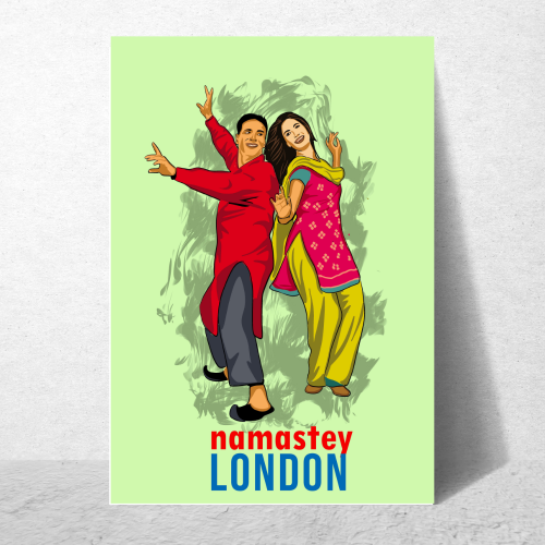 Namastey London Movie Poster Frame Bollywood Movies Framed Posters Dialouges Artwork Canvas Painting Photo Frames for wall Decor Bedroom Living Room Dining Hall Restraunt Cafe Home & Office Decoration, namastey london poster, namastey london movie poster, namastey london poster hd, namastey london photo, namastey london pic, namastey london poster framed, namastey london movie picture, namastey london movie photos, namastey london movie painting, namastey london movie painting poster, namastey london poster