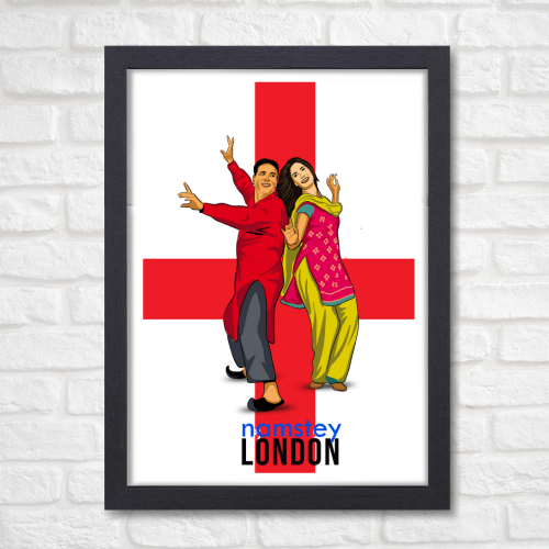 Namastey London Movie Poster Frame Bollywood Movies Framed Posters Dialouges Artwork Canvas Painting Photo Frames for wall Decor Bedroom Living Room Dining Hall Restraunt Cafe Home & Office Decoration, namastey london poster, namastey london movie poster, namastey london poster hd, namastey london photo, namastey london pic, namastey london poster framed, namastey london movie picture, namastey london movie photos, namastey london movie painting, namastey london movie painting poster, namastey london poster