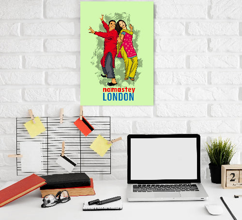 Namastey London Movie Poster Frame Bollywood Movies Framed Posters Dialouges Artwork Canvas Painting Photo Frames for wall Decor Bedroom Living Room Dining Hall Restraunt Cafe Home & Office Decoration, namastey london poster, namastey london movie poster, namastey london poster hd, namastey london photo, namastey london pic, namastey london poster framed, namastey london movie picture, namastey london movie photos, namastey london movie painting, namastey london movie painting poster, namastey london poster