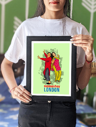 Namastey London Movie Poster Frame Bollywood Movies Framed Posters Dialouges Artwork Canvas Painting Photo Frames for wall Decor Bedroom Living Room Dining Hall Restraunt Cafe Home & Office Decoration, namastey london poster, namastey london movie poster, namastey london poster hd, namastey london photo, namastey london pic, namastey london poster framed, namastey london movie picture, namastey london movie photos, namastey london movie painting, namastey london movie painting poster, namastey london poster
