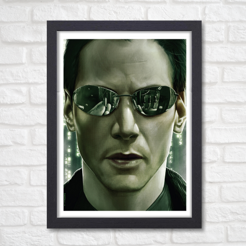 The Matrix Film Poster Frame Series Movie Art work Framed Posters Hollywood English Movies Canvas Painting Photo Frames for Wall Decor Home Decoration Living Room Bedroom Office Study Room Cafe