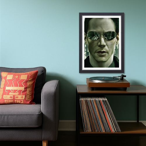 The Matrix Film Poster Frame Series Movie Art work Framed Posters Hollywood English Movies Canvas Painting Photo Frames for Wall Decor Home Decoration Living Room Bedroom Office Study Room Cafe