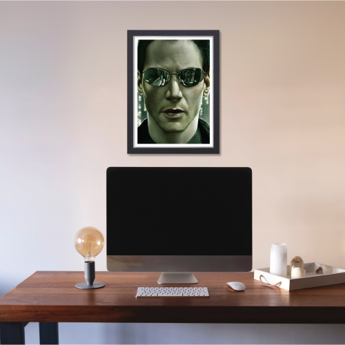 The Matrix Film Poster Frame Series Movie Art work Framed Posters Hollywood English Movies Canvas Painting Photo Frames for Wall Decor Home Decoration Living Room Bedroom Office Study Room Cafe