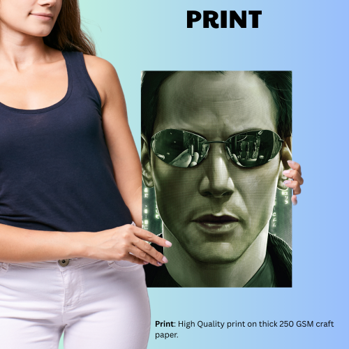 The Matrix Film Poster Frame Series Movie Art work Framed Posters Hollywood English Movies Canvas Painting Photo Frames for Wall Decor Home Decoration Living Room Bedroom Office Study Room Cafe
