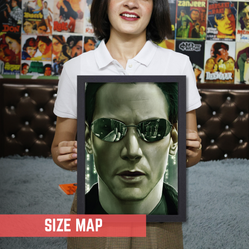The Matrix Film Poster Frame Series Movie Art work Framed Posters Hollywood English Movies Canvas Painting Photo Frames for Wall Decor Home Decoration Living Room Bedroom Office Study Room Cafe