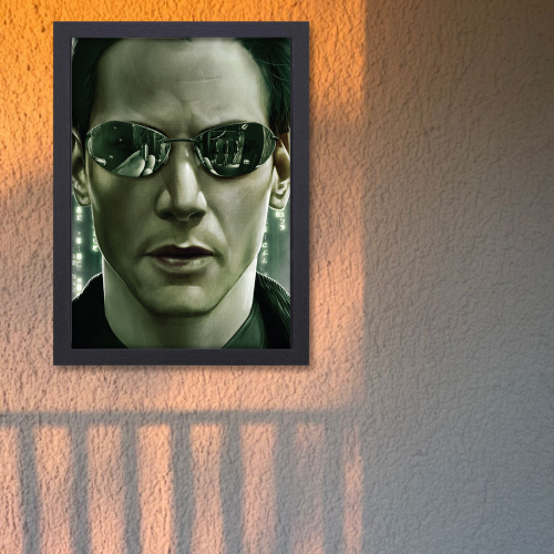 The Matrix Film Poster Frame Series Movie Art work Framed Posters Hollywood English Movies Canvas Painting Photo Frames for Wall Decor Home Decoration Living Room Bedroom Office Study Room Cafe