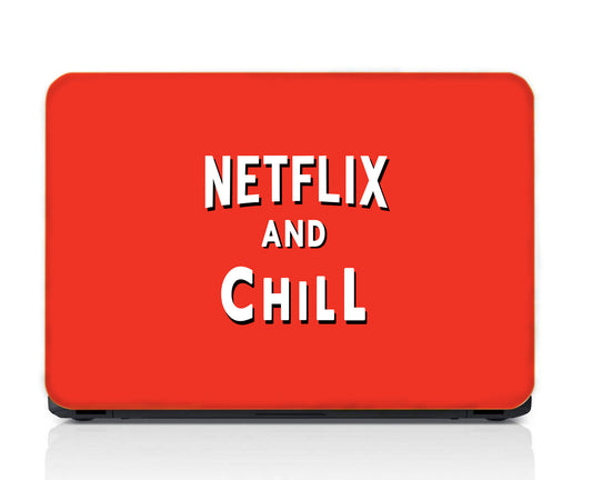Netflix_Chill Orange Color Funny & Cool Waterproof Laptopskin
