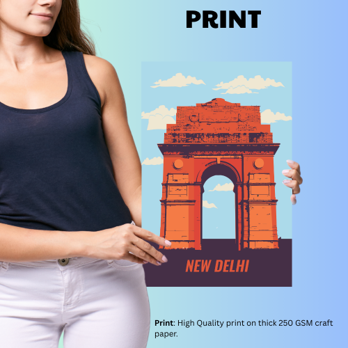 Delhi Artwork Poster Frame India Travel New Delhi Canvas Painting Framed Posters with Photo Frames for Wall Decor Bedroom Living room Dining Hall Kitchen Restraunt Cafe & Office Walls Art Decoration, dehli artwork poster, dehli poster drawing, dehli art prints, dehli art picture, dehli art pic, india gate delhi posters, india gate delhi poster drawing, india gate delhi poster design, india gate delhi poster making, india gate delhi poster colour, india travel poster, india travel poster for wall