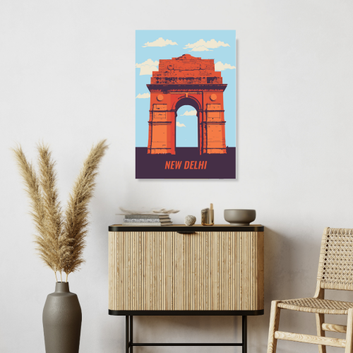 Delhi Artwork Poster Frame India Travel New Delhi Canvas Painting Framed Posters with Photo Frames for Wall Decor Bedroom Living room Dining Hall Kitchen Restraunt Cafe & Office Walls Art Decoration, dehli artwork poster, dehli poster drawing, dehli art prints, dehli art picture, dehli art pic, india gate delhi posters, india gate delhi poster drawing, india gate delhi poster design, india gate delhi poster making, india gate delhi poster colour, india travel poster, india travel poster for wall