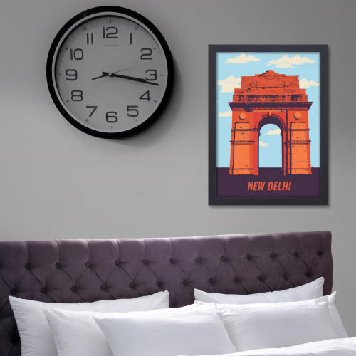 Delhi Artwork Poster Frame India Travel New Delhi Canvas Painting Framed Posters with Photo Frames for Wall Decor Bedroom Living room Dining Hall Kitchen Restraunt Cafe & Office Walls Art Decoration, dehli artwork poster, dehli poster drawing, dehli art prints, dehli art picture, dehli art pic, india gate delhi posters, india gate delhi poster drawing, india gate delhi poster design, india gate delhi poster making, india gate delhi poster colour, india travel poster, india travel poster for wall