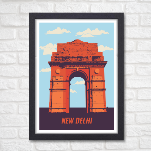 Delhi Artwork Poster Frame India Travel New Delhi Canvas Painting Framed Posters with Photo Frames for Wall Decor Bedroom Living room Dining Hall Kitchen Restraunt Cafe & Office Walls Art Decoration, dehli artwork poster, dehli poster drawing, dehli art prints, dehli art picture, dehli art pic, india gate delhi posters, india gate delhi poster drawing, india gate delhi poster design, india gate delhi poster making, india gate delhi poster colour, india travel poster, india travel poster for wall