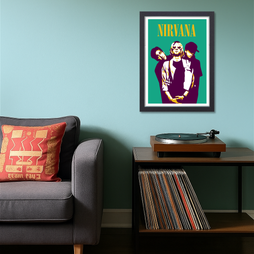 Nirvana Music Band Poster Frame American Rock Band Artwork Framed Posters Canvas Paintings with Photo Frames for wall decor restraunt cafe Livingroom Dining hall Bedroom & Office Wall Decoration, nirvana poster, nirvana poster vintage, nirvana posters for sale, nirvana poster black & white, nirvana band posters, nirvana the band the show poster, nirvana wall poster, nirvana wallpaper, nirvana wallpaper 4k,  nirvana wall art, nirvana wall frame, nirvana wall frame poster, nirvana wall framed picture
