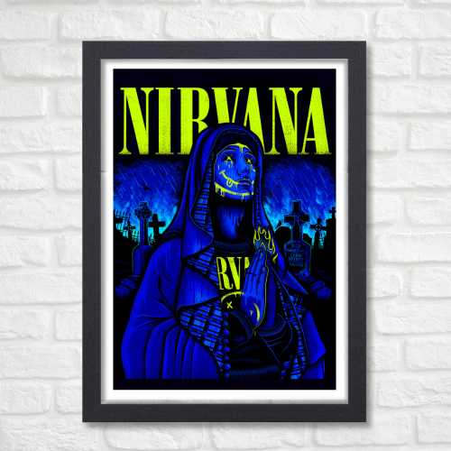 Nirvana Music Band Poster Frame Singers Art work Music Band Framed Posters Musicians Frames for Wall Decor Restraunt Cafe Livingroom Decoration Bedroom, nirvana poster,  nirvana poster vintage, nirvana band poster, nirvana the band the show, nirvana rock band, nirvana tribute band, nirvana brithish band, singers posters design, posters for wall posters for room decor, posters for bedroom, posters for wall decor, posters for room aesthetic, singers poster, singers posters for room