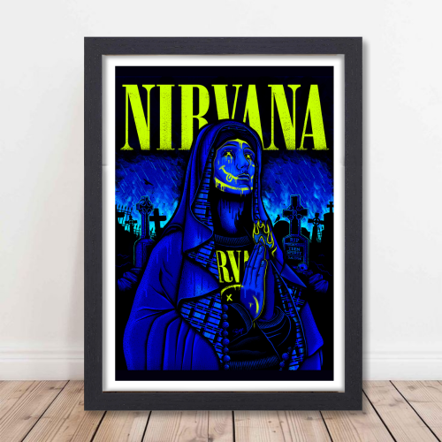 Nirvana Music Band Poster Frame Singers Art work Music Band Framed Posters Musicians Frames for Wall Decor Restraunt Cafe Livingroom Decoration Bedroom, nirvana poster,  nirvana poster vintage, nirvana band poster, nirvana the band the show, nirvana rock band, nirvana tribute band, nirvana brithish band, singers posters design, posters for wall posters for room decor, posters for bedroom, posters for wall decor, posters for room aesthetic, singers poster, singers posters for room