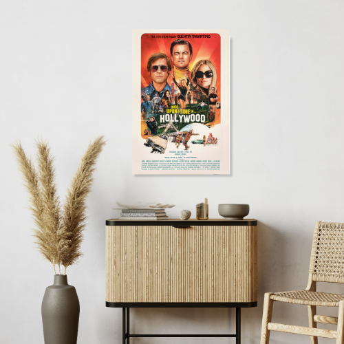 Once Upon A Time In Hollywood Movie Poster Frame Western Comedy Film Art work Framed Posters Movies Artwork Canvas Painting Photo Frames For Wall Decor Living Room Bedroom  Study Room Restraunt Cafe Office & Home Decoration, once upon a time in hollywood poster, once upon a time in hollywood poster 4k, once upon a time in hollywood poster art, once upon a time in hollywood poster artist, once upon a time in hollywood poster framed,  once upon a time in hollywood poster original