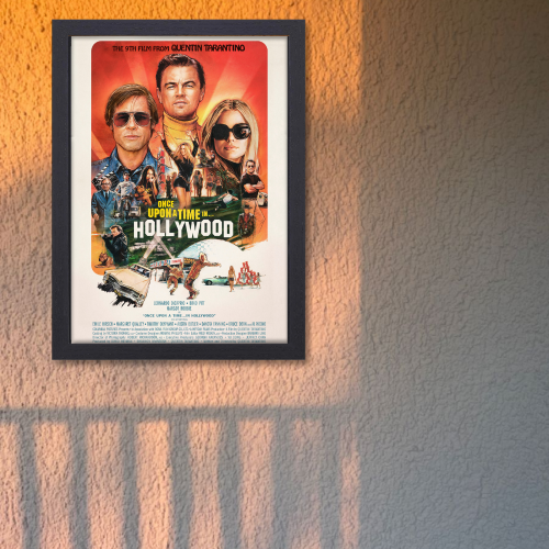 Once Upon A Time In Hollywood Movie Poster Frame Western Comedy Film Art work Framed Posters Movies Artwork Canvas Painting Photo Frames For Wall Decor Living Room Bedroom  Study Room Restraunt Cafe Office & Home Decoration, once upon a time in hollywood poster, once upon a time in hollywood poster 4k, once upon a time in hollywood poster art, once upon a time in hollywood poster artist, once upon a time in hollywood poster framed,  once upon a time in hollywood poster original