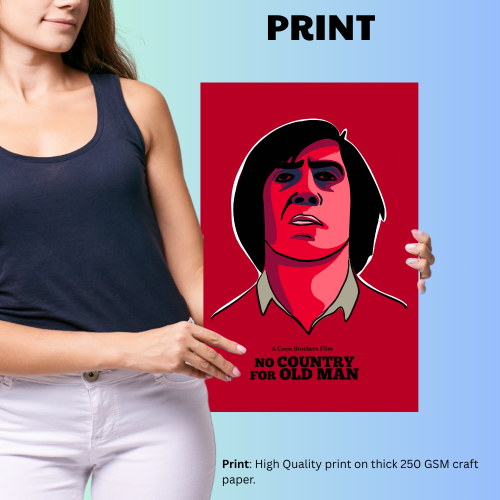 No Country for Old Men Movie Poster Frame Thriller Western Artwork Framed Posters Hollywood Movies Canvas Painting Photo Frame For Wall Decor Living Room Bedroom  Study Room Restraunt Cafe Office & Home Decoration