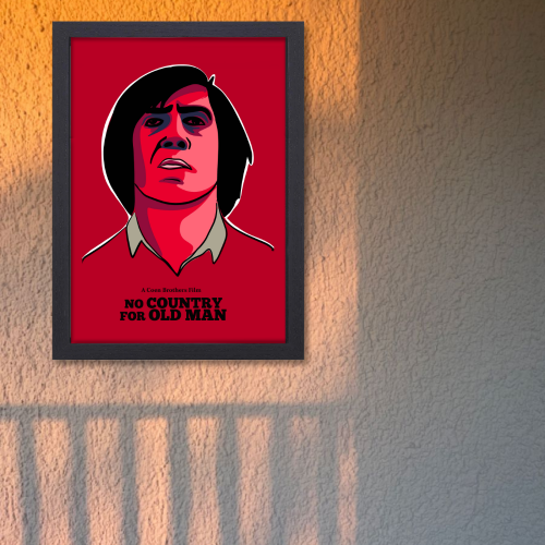 No Country for Old Men Movie Poster Frame Thriller Western Artwork Framed Posters Hollywood Movies Canvas Painting Photo Frame For Wall Decor Living Room Bedroom  Study Room Restraunt Cafe Office & Home Decoration