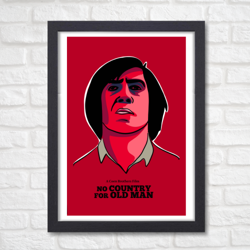 No Country for Old Men Movie Poster Frame Thriller Western Artwork Framed Posters Hollywood Movies Canvas Painting Photo Frame For Wall Decor Living Room Bedroom  Study Room Restraunt Cafe Office & Home Decoration