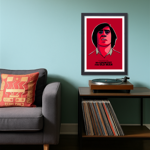 No Country for Old Men Movie Poster Frame Thriller Western Artwork Framed Posters Hollywood Movies Canvas Painting Photo Frame For Wall Decor Living Room Bedroom  Study Room Restraunt Cafe Office & Home Decoration