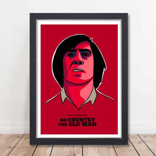 No Country for Old Men Movie Poster Frame Thriller Western Artwork Framed Posters Hollywood Movies Canvas Painting Photo Frame For Wall Decor Living Room Bedroom  Study Room Restraunt Cafe Office & Home Decoration