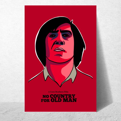 No Country for Old Men Movie Poster Frame Thriller Western Artwork Framed Posters Hollywood Movies Canvas Painting Photo Frame For Wall Decor Living Room Bedroom  Study Room Restraunt Cafe Office & Home Decoration