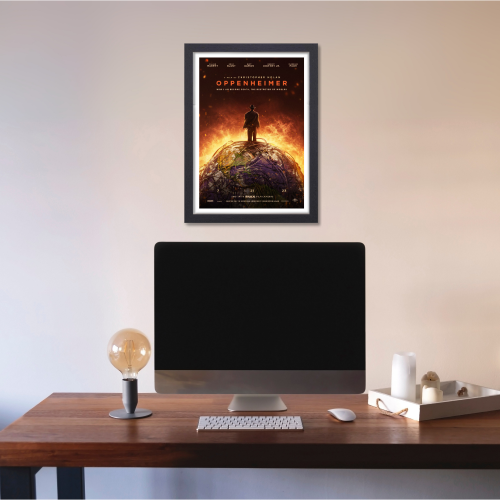 Oppenheimer Movie Poster Frame Oscar Winning Thriller Film Framed Posters Hollywood Movies Artwork Canvas Painting Photo Frames For Wall Decor Living Room Bedroom Study Room Restraunt Cafe Office & Home Decoration