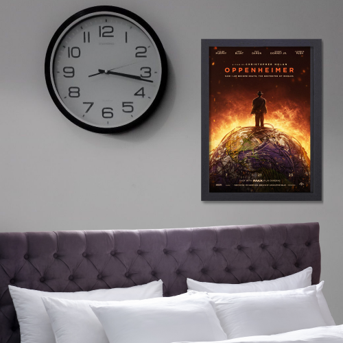 Oppenheimer Movie Poster Frame Oscar Winning Thriller Film Framed Posters Hollywood Movies Artwork Canvas Painting Photo Frames For Wall Decor Living Room Bedroom Study Room Restraunt Cafe Office & Home Decoration