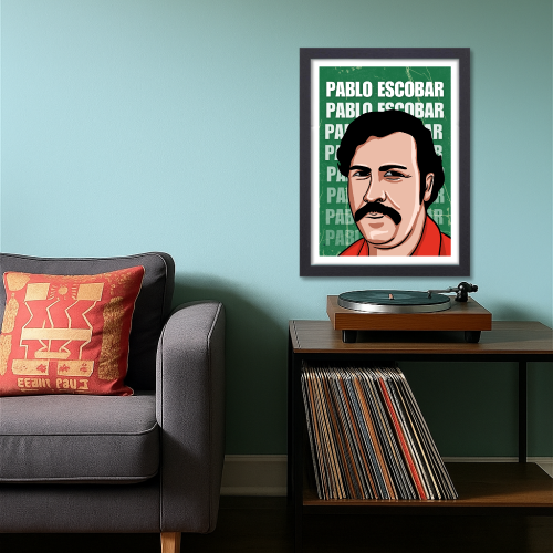 Pablo Escobar Poster Frame Pablo Escobar Movie Artwork Framed Posters Film Canvas Painting Photo Frames for Wall Decor Living Room Bedroom  Study Room Restraunt Cafe Office & Home Decoration