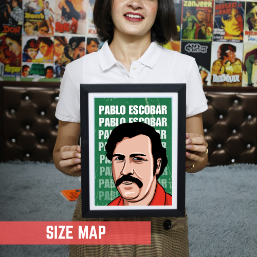 Pablo Escobar Poster Frame Pablo Escobar Movie Artwork Framed Posters Film Canvas Painting Photo Frames for Wall Decor Living Room Bedroom  Study Room Restraunt Cafe Office & Home Decoration