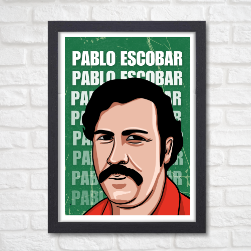 Pablo Escobar Poster Frame Pablo Escobar Movie Artwork Framed Posters Film Canvas Painting Photo Frames for Wall Decor Living Room Bedroom  Study Room Restraunt Cafe Office & Home Decoration