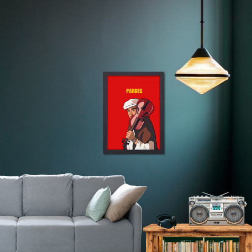 Pardes Movie Poster Frame Actor Shahrukh Khan Artwork Framed Posters Bollywood SRK Movies Canvas Painting Photo Frames For Wall Decor Bedroom Living Room Decoration Home Office Cafe Restraunt, pardes poster, pardes movie poster, pardes film poster, pardes  1997 poster, pardes poster hd, pardes movie wall poster, pardes movie wall poster hd, pardes movie wall painting, pardes movie wall painting poster, pardes movie wall painting design, pardes movie wall painting images, pardes movie wall frames