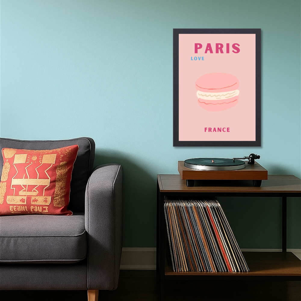 Traveling Theme wall Frame, Wall Frames for Living Room, Framed Travel Photo Frames for wall decor, Travel Frame forall decor, room decor, Hostels, Hotels, Restraunts Paris Love Wall Art