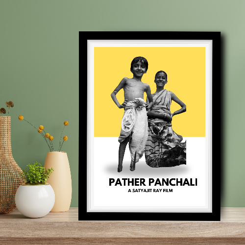 Pather Panchali Poster Frame Satyajit Ray's Movies Artwork Canvas Painting Framed Posters Bollywood Movie Photo Frames For Wall Decor Bedroom Living Room Decoration Home Office Restraunt Cafe, pather panchali poster, pather panchali poster hd, pather panchali movie poster, pather panchali original poster, pather panchali 1955 poster, pather panchali minimulist poster, pather panchali official poster, pather panchali original movie poster, pather panchali painting, pather panchali art, pather panchali wall