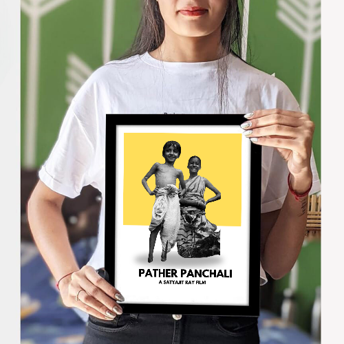 Pather Panchali Poster Frame Satyajit Ray's Movies Artwork Canvas Painting Framed Posters Bollywood Movie Photo Frames For Wall Decor Bedroom Living Room Decoration Home Office Restraunt Cafe, pather panchali poster, pather panchali poster hd, pather panchali movie poster, pather panchali original poster, pather panchali 1955 poster, pather panchali minimulist poster, pather panchali official poster, pather panchali original movie poster, pather panchali painting, pather panchali art, pather panchali wall